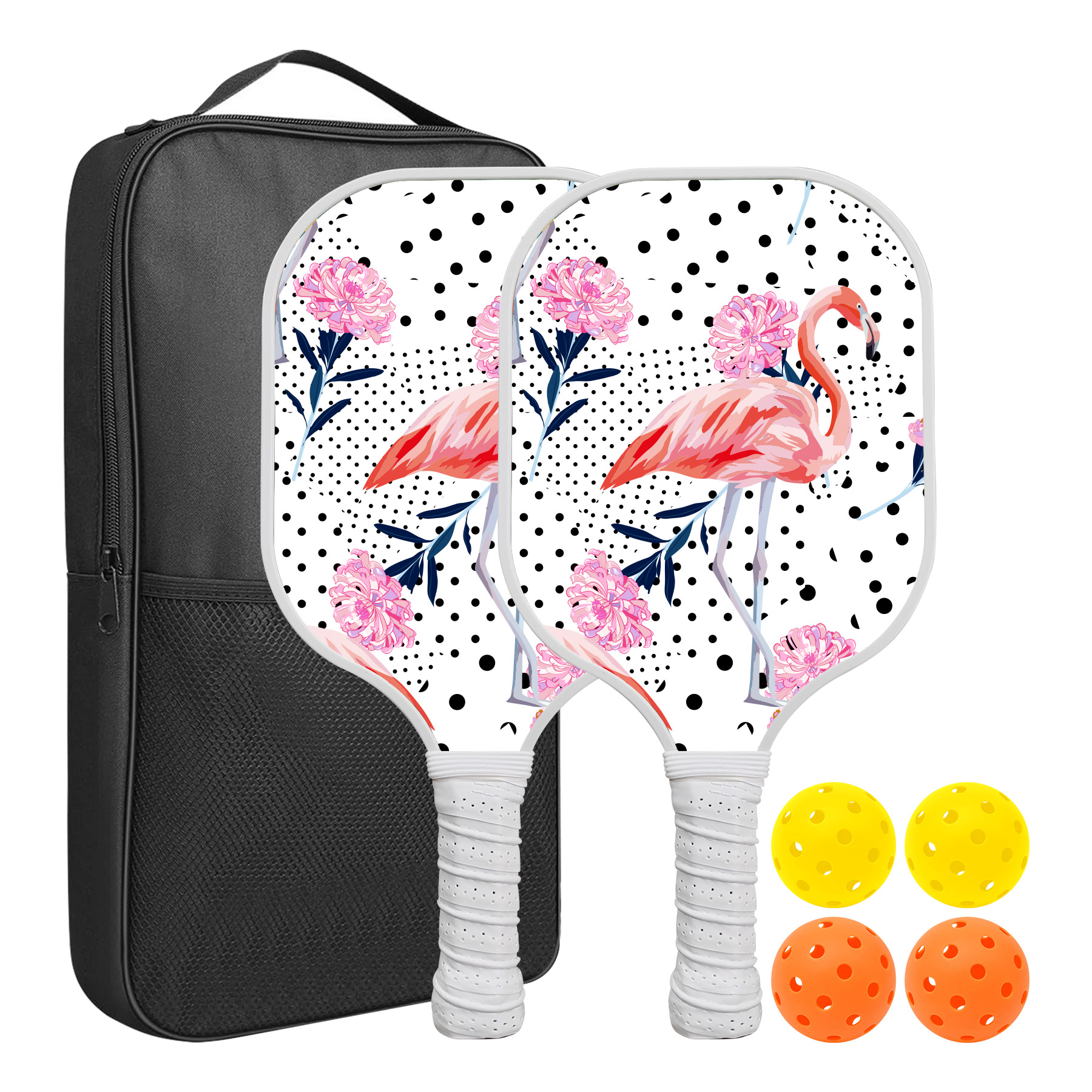 Custom Pickleball Racket Paddle & Ball Set With Carrying Bag 8