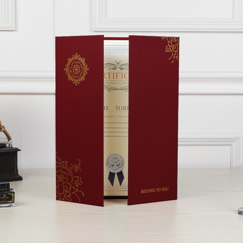 Tri Fold Certificate Holder 6