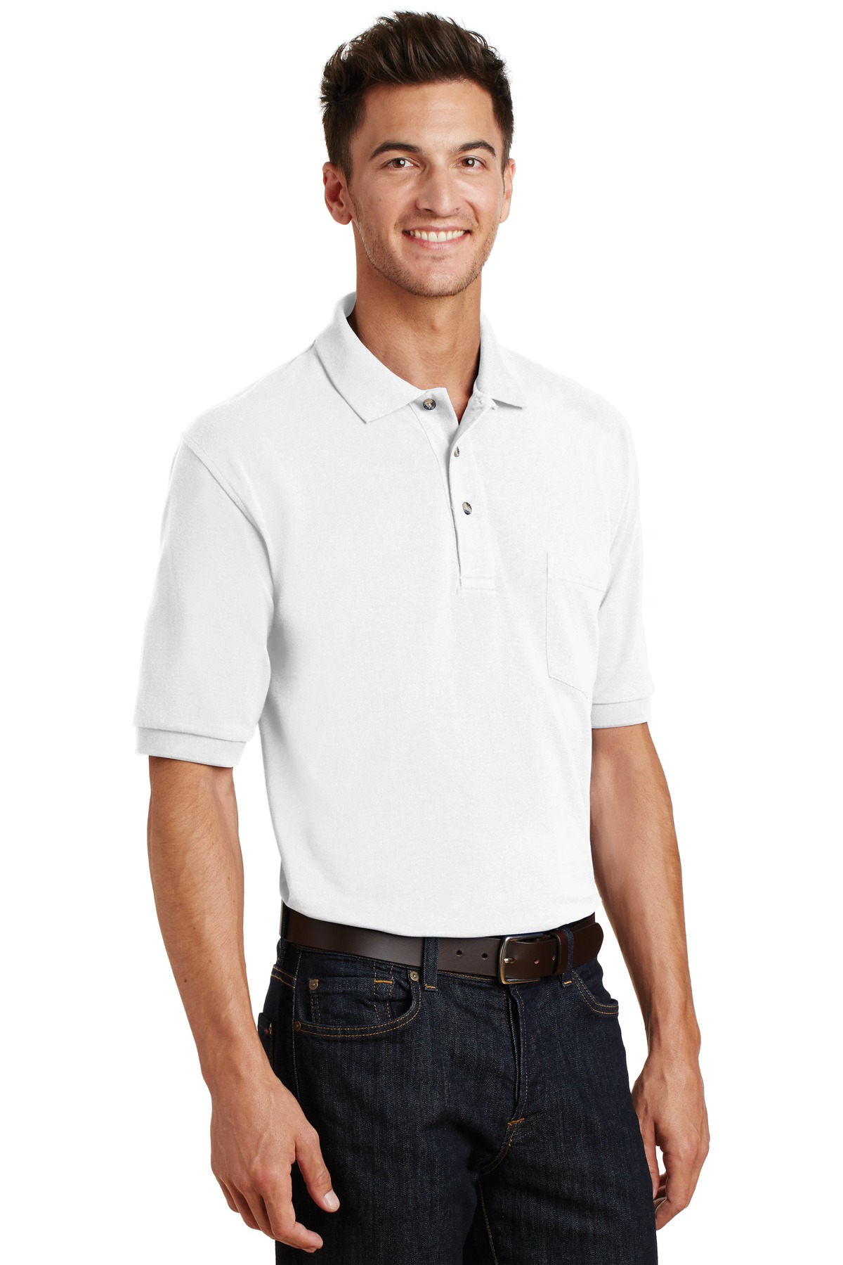 Port Authority Heavyweight Cotton Pique Polo with Pocket. K420P 12