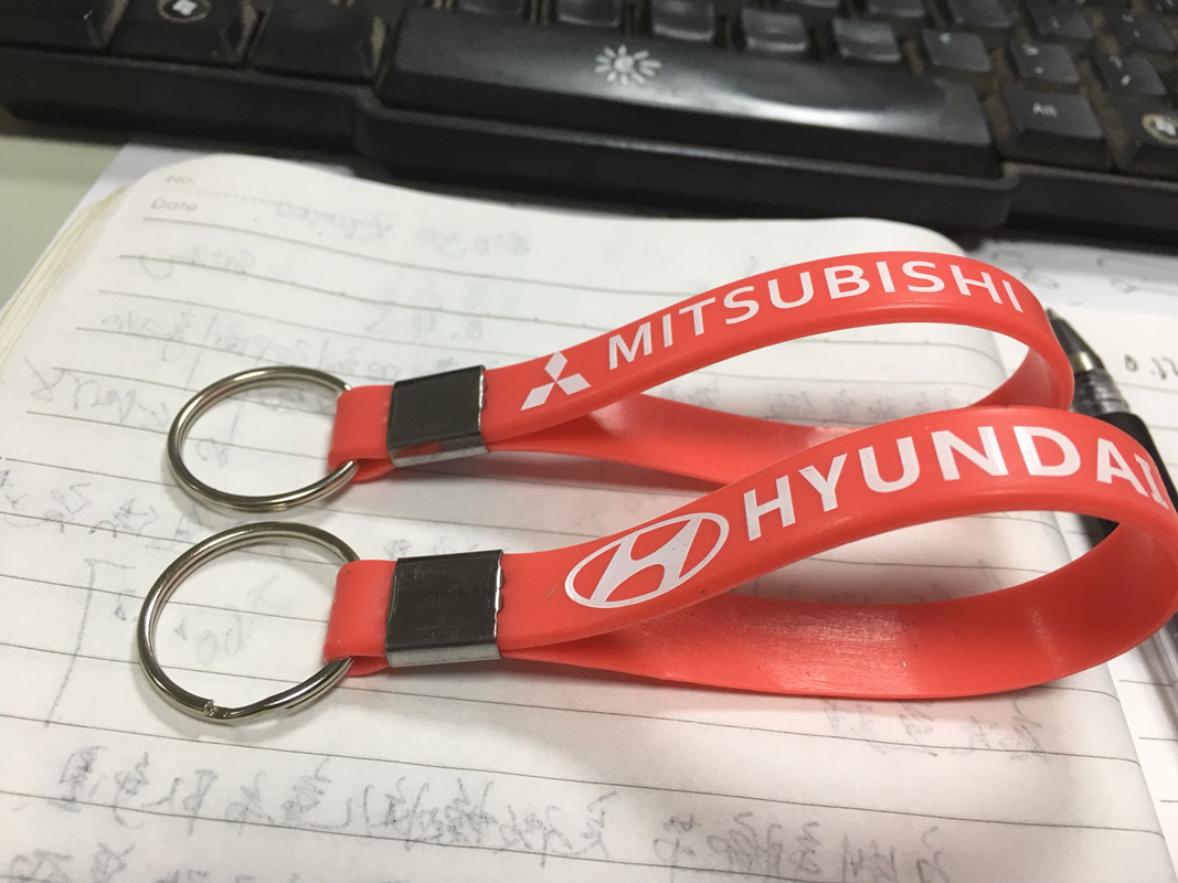 Silicone Keychains Ring---8 x 0.5 x 0.08 inch 4