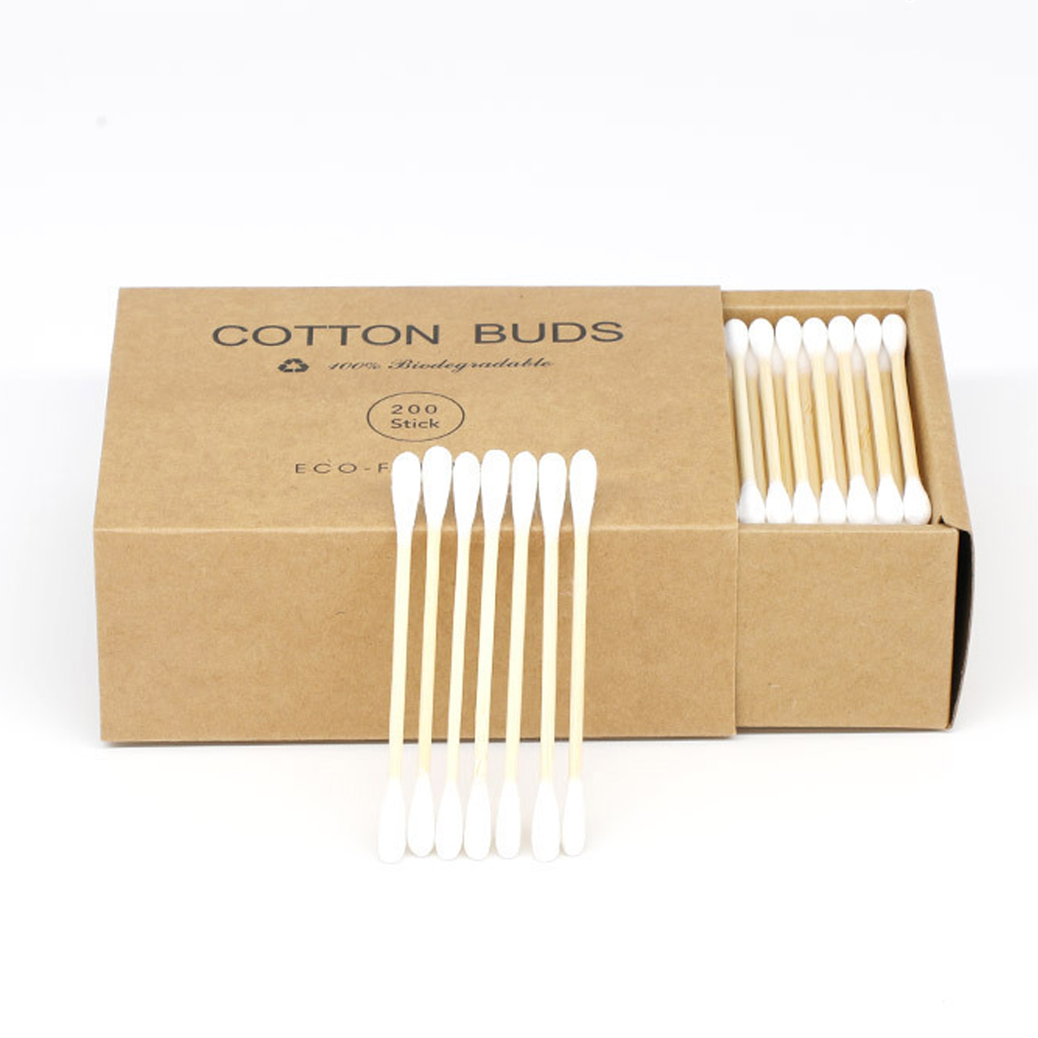 200-Count Bamboo & Wood Cotton Swabs 4