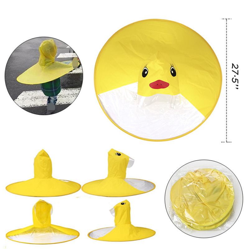 Kids Hands-free Foldable Poncho/Raincoat 1