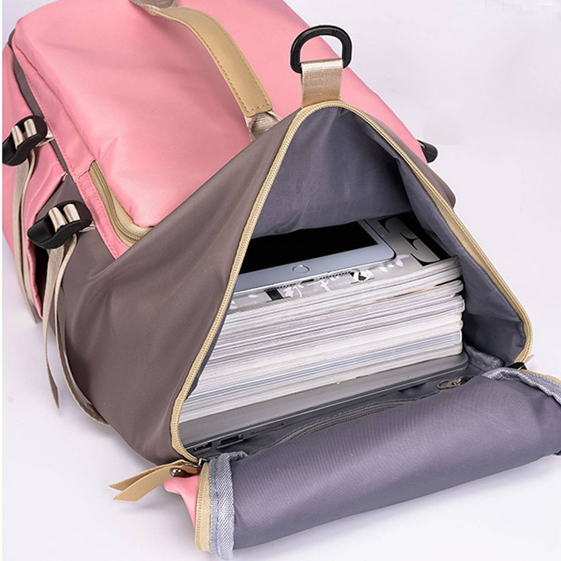 Sports Duffle Backpack with Shoe Compartment for Women 6