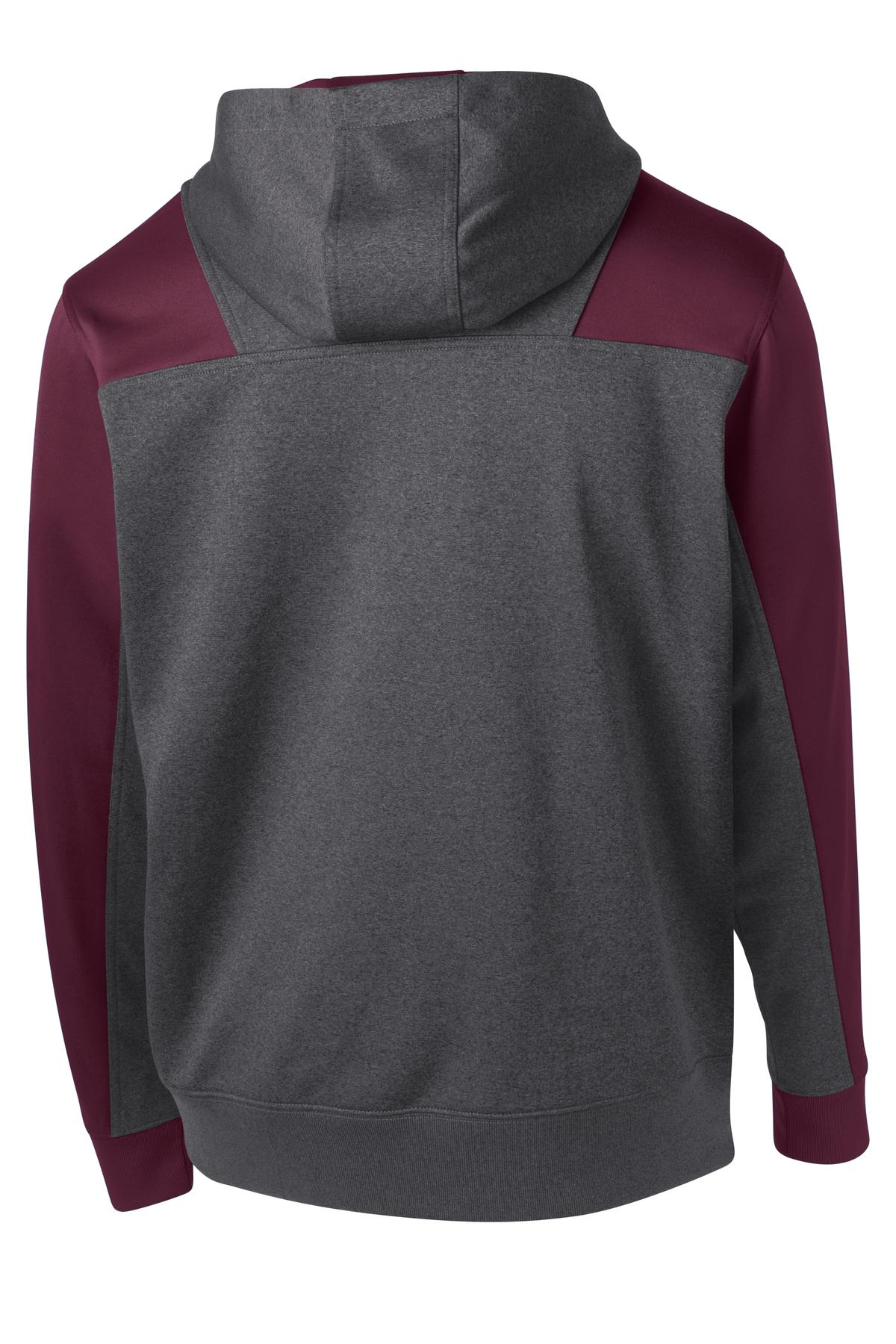 Sport-Tek Tech Fleece Colorblock 1/4-Zip Hooded Sweatshirt. ST249, custom hoodie or sweatshirt with logo imprint 15