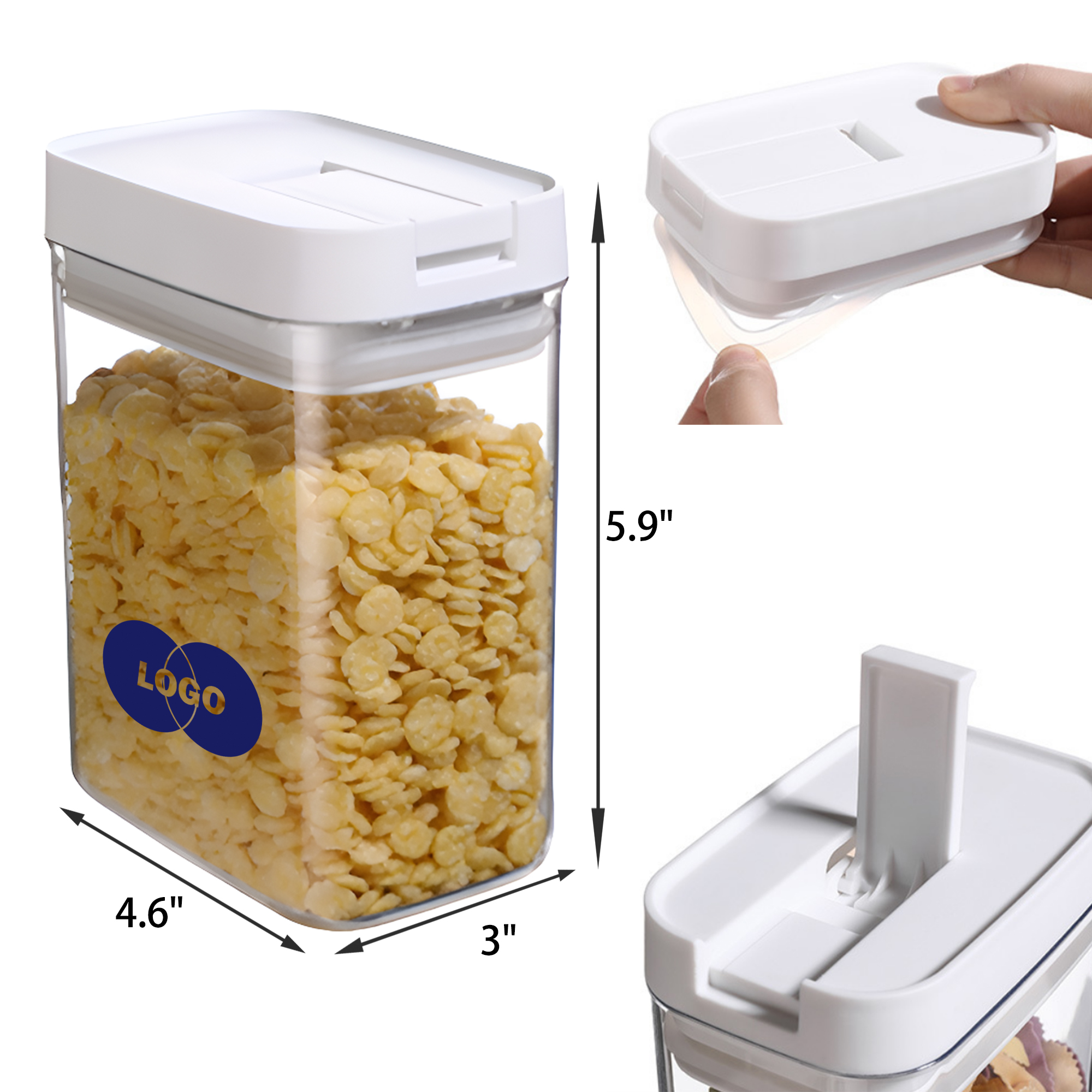 Durable 27 OZ Airtight Food Storage Jars 5