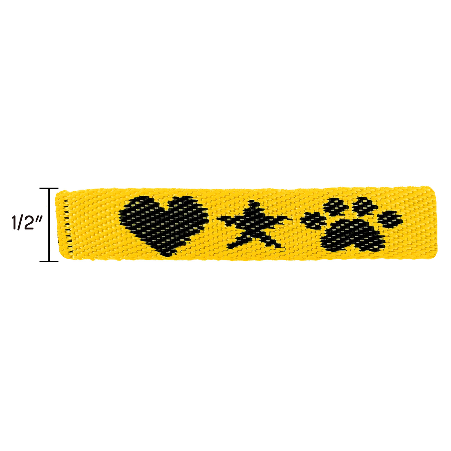 1/2" Woven Wristband w/ Clear Slide Closure - "Platinum" Weave 22