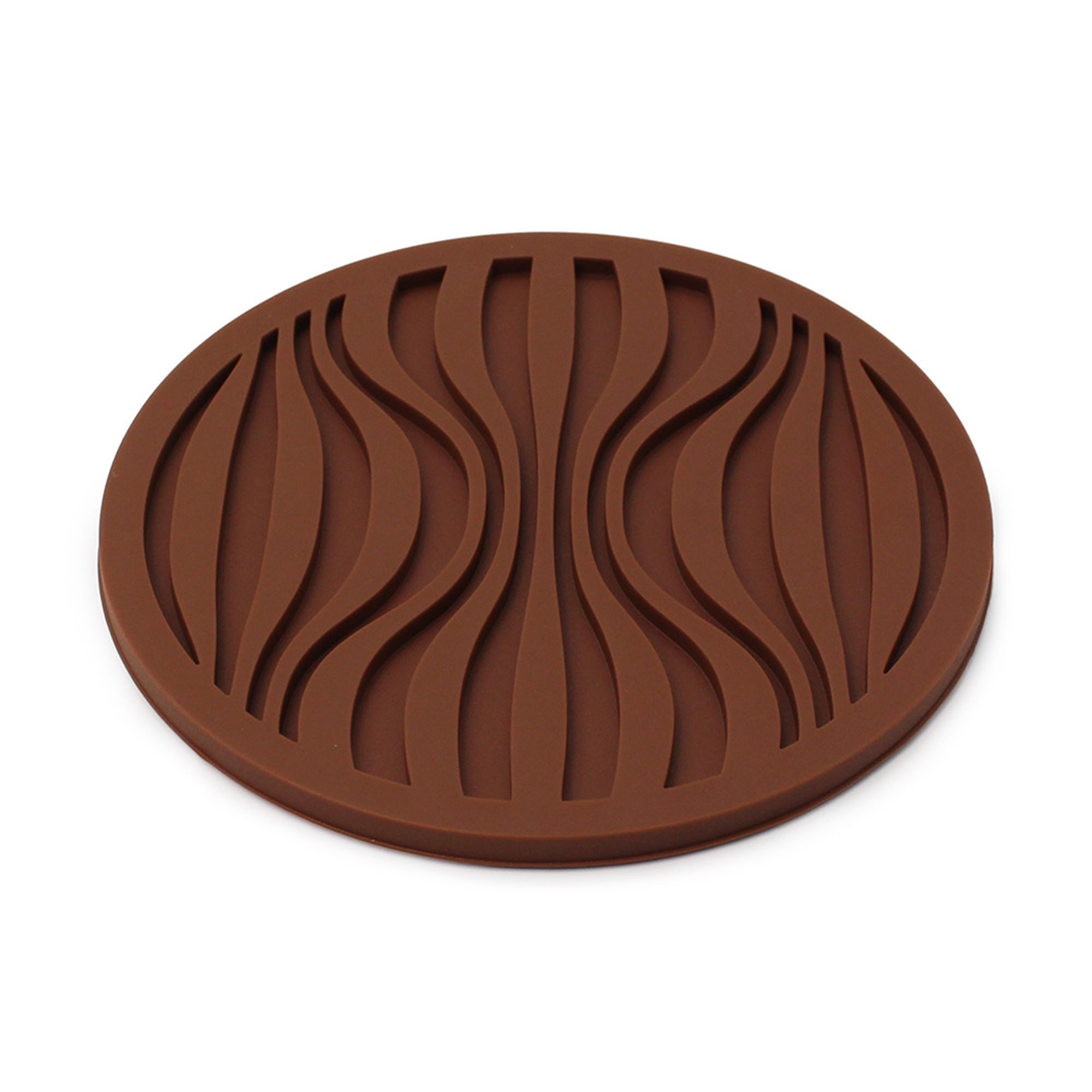 Non-Slip Wavy Round Silicone Coaster 7