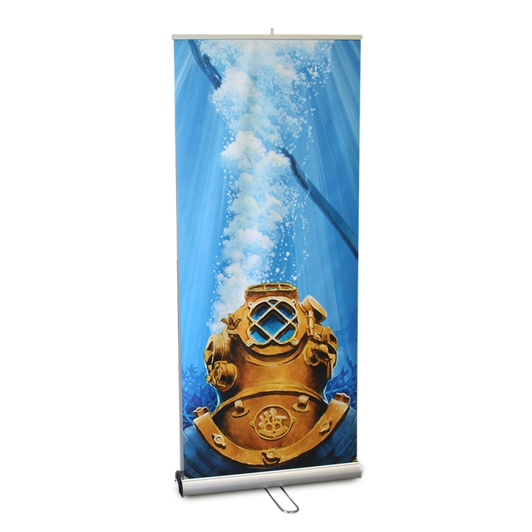 Double-Sided Standard Retractable Banner Stand Kit, Fabric, 33" x 80" 3