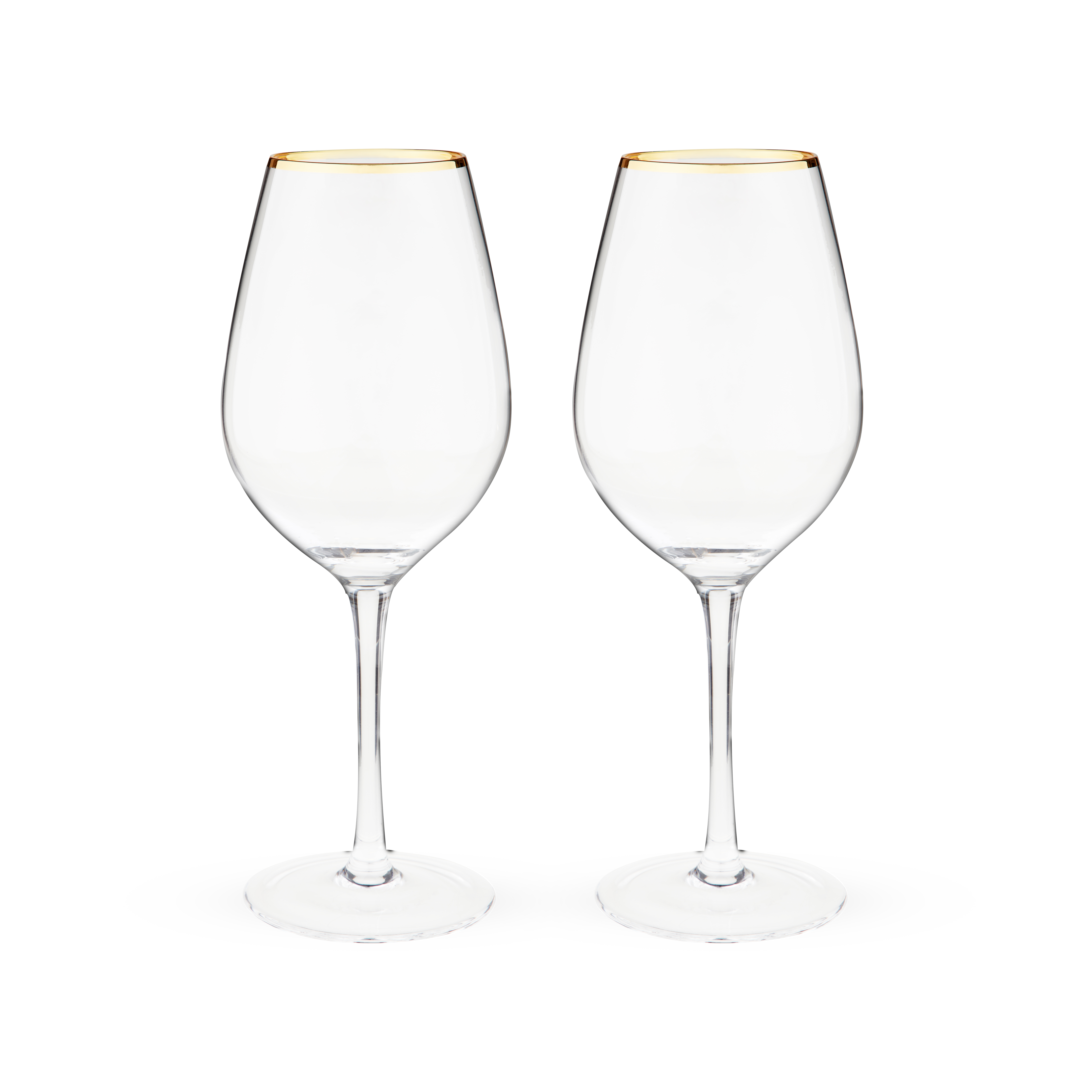 Twine Living® Gilded Stemmed Wine Glass, set of 2 5