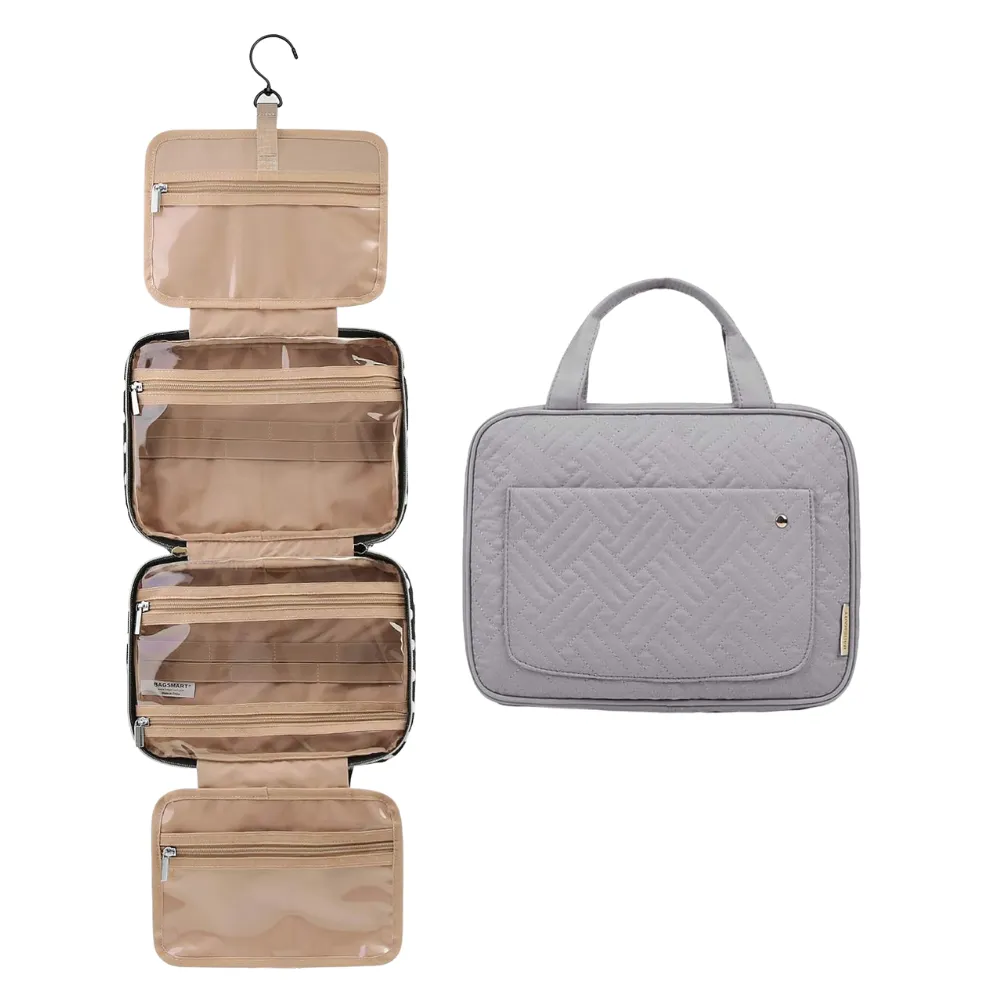 Fold Up Toiletry Bag with Hanging Hook 2