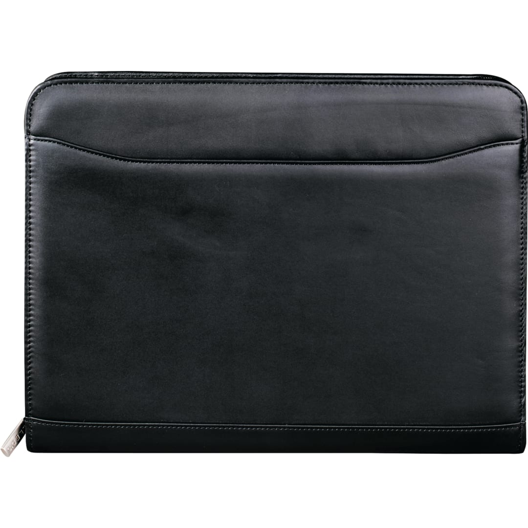 FSC® Mix Millennium Leather Zippered Padfolio 8