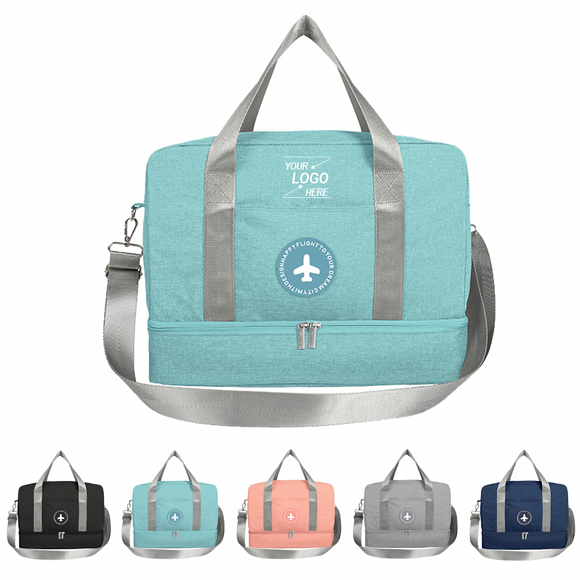 Wet and Dry Tote Bag with Shoe Compartment 1