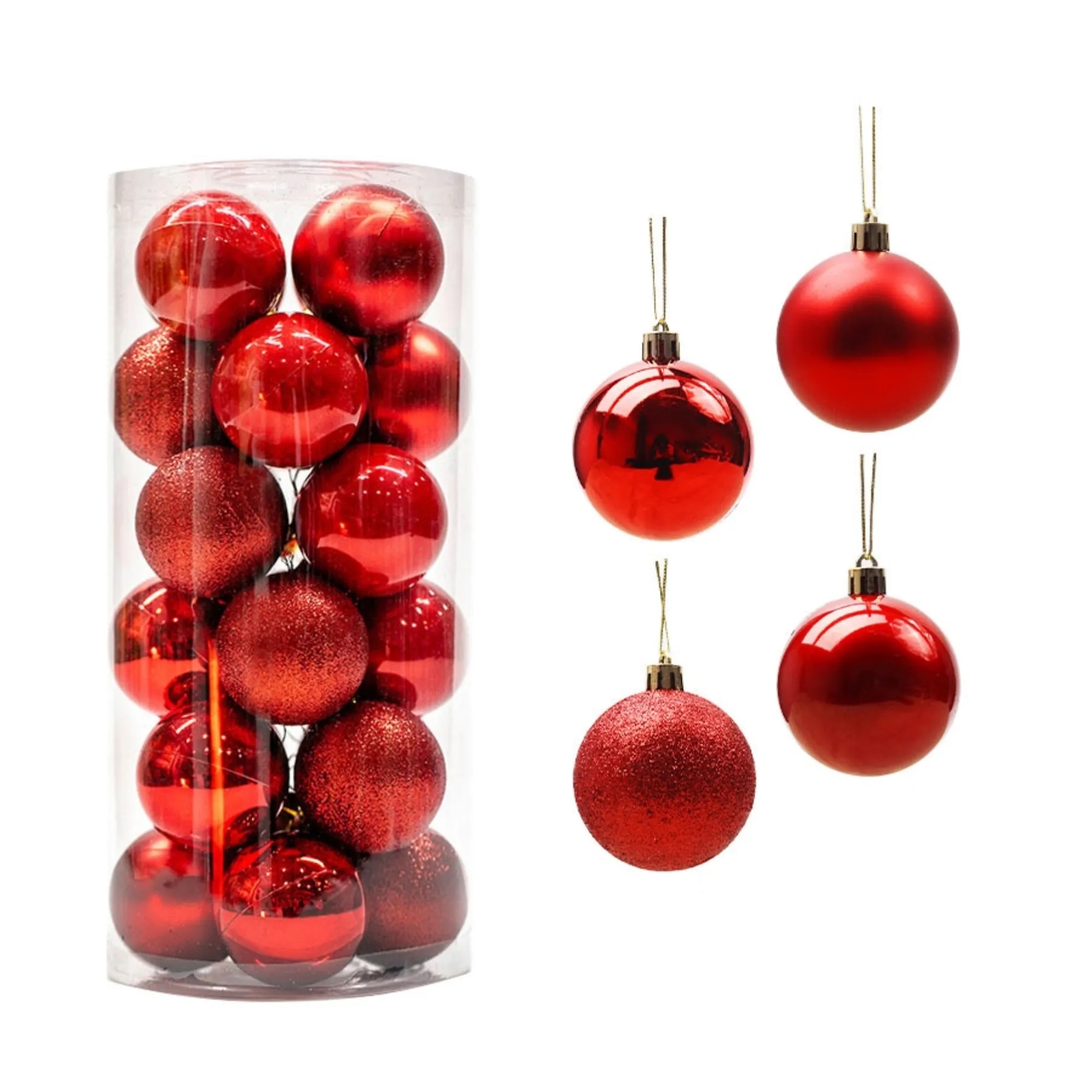 24PCS 1.57" Christmas Ball Ornaments for Decorations 6