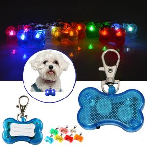 Compact LED Pet Collar Light Bone Design 19