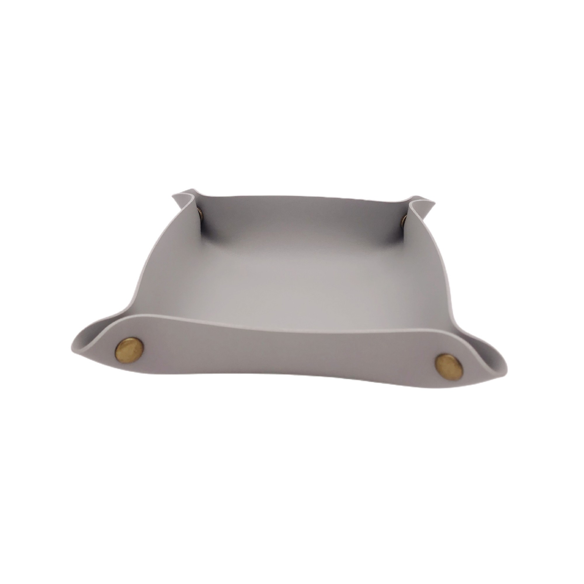 PU Leather Foldable Valet Tray With Snap Corners 7.87" 1