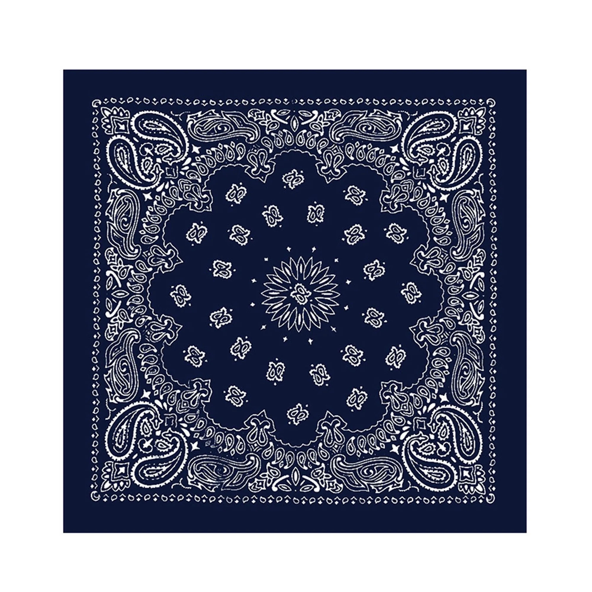 22" Full Color 100% Cotton Paisley Bandana MOQ 100PCS 2