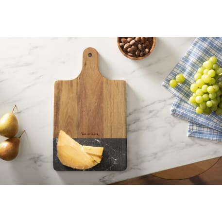 Black Marble and Wood Cutting Board 22