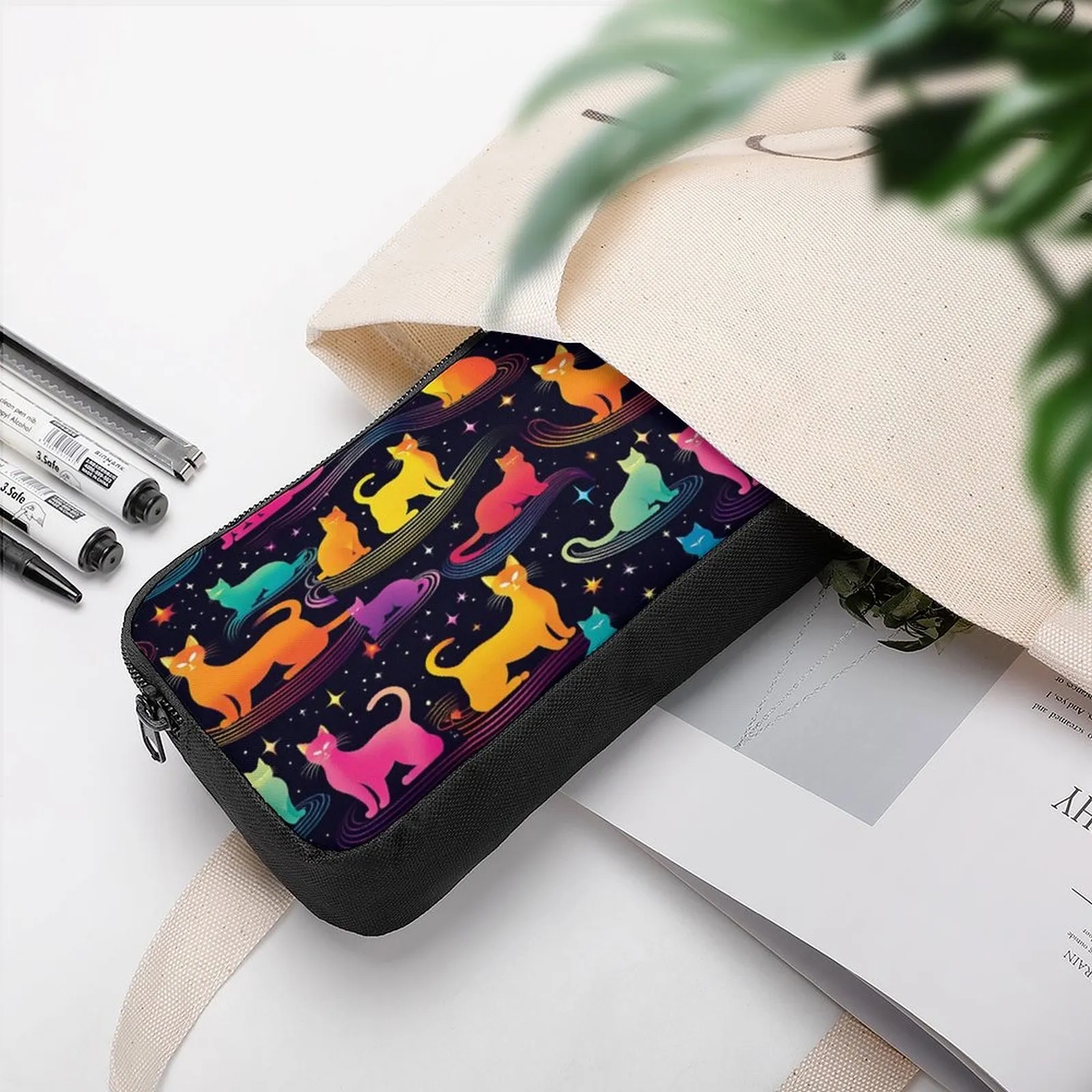 Polyester Pencil Case with Double Zipper 5