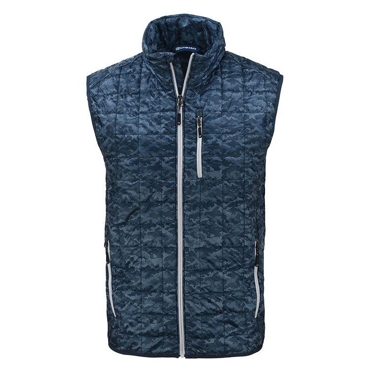 Cutter & Buck Rainier PrimaLoft Men's Eco Insulated Full Zip Printed Puffer Vest 3