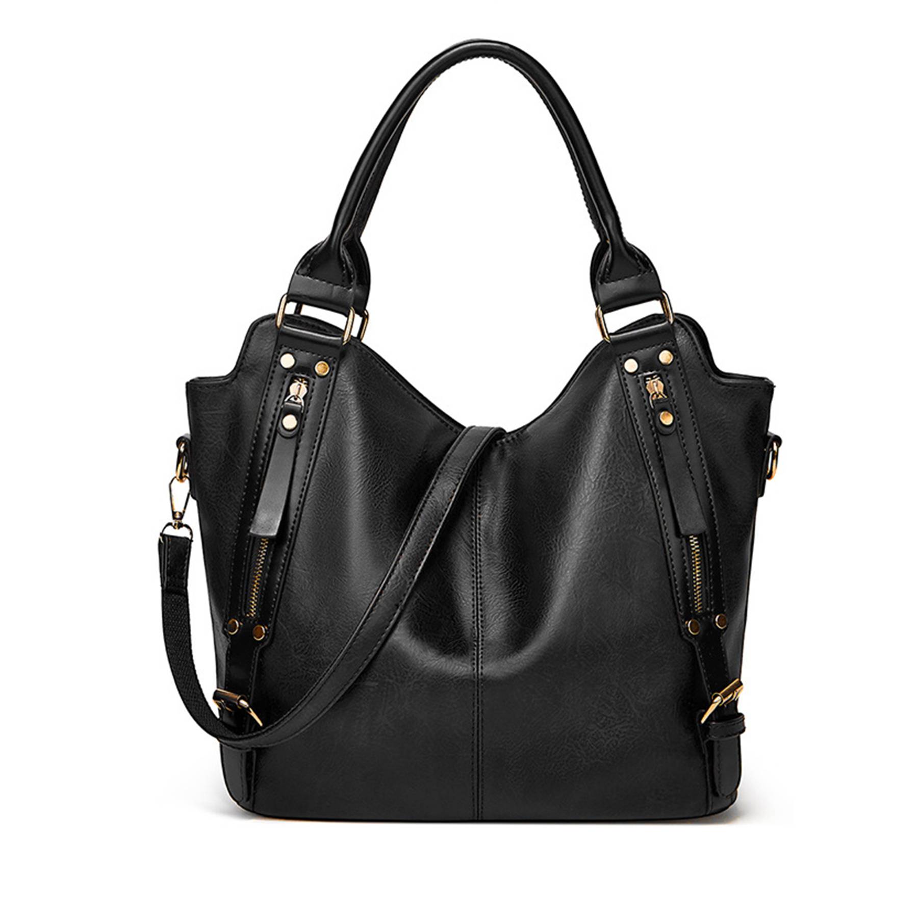 PU Leather Large Purse Tote Bag for Women, custom tote bag with logo imprint 2