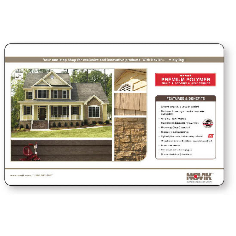 1/8" Counter Mats 11" x 17" Clear Vinyl Top, Rubber Back, Full Colour