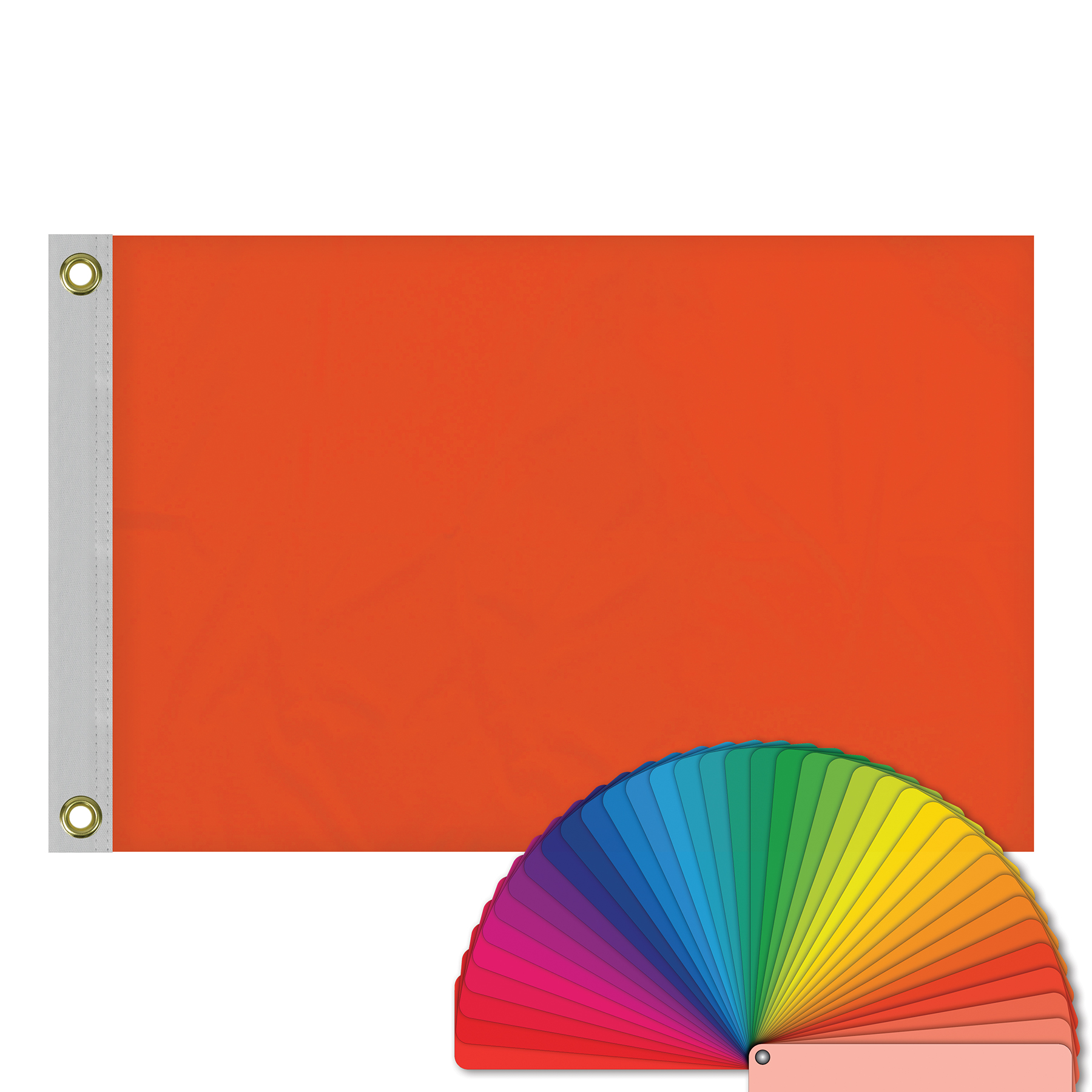 2' x 3' Solid Color Flags with Heading & Grommets 3