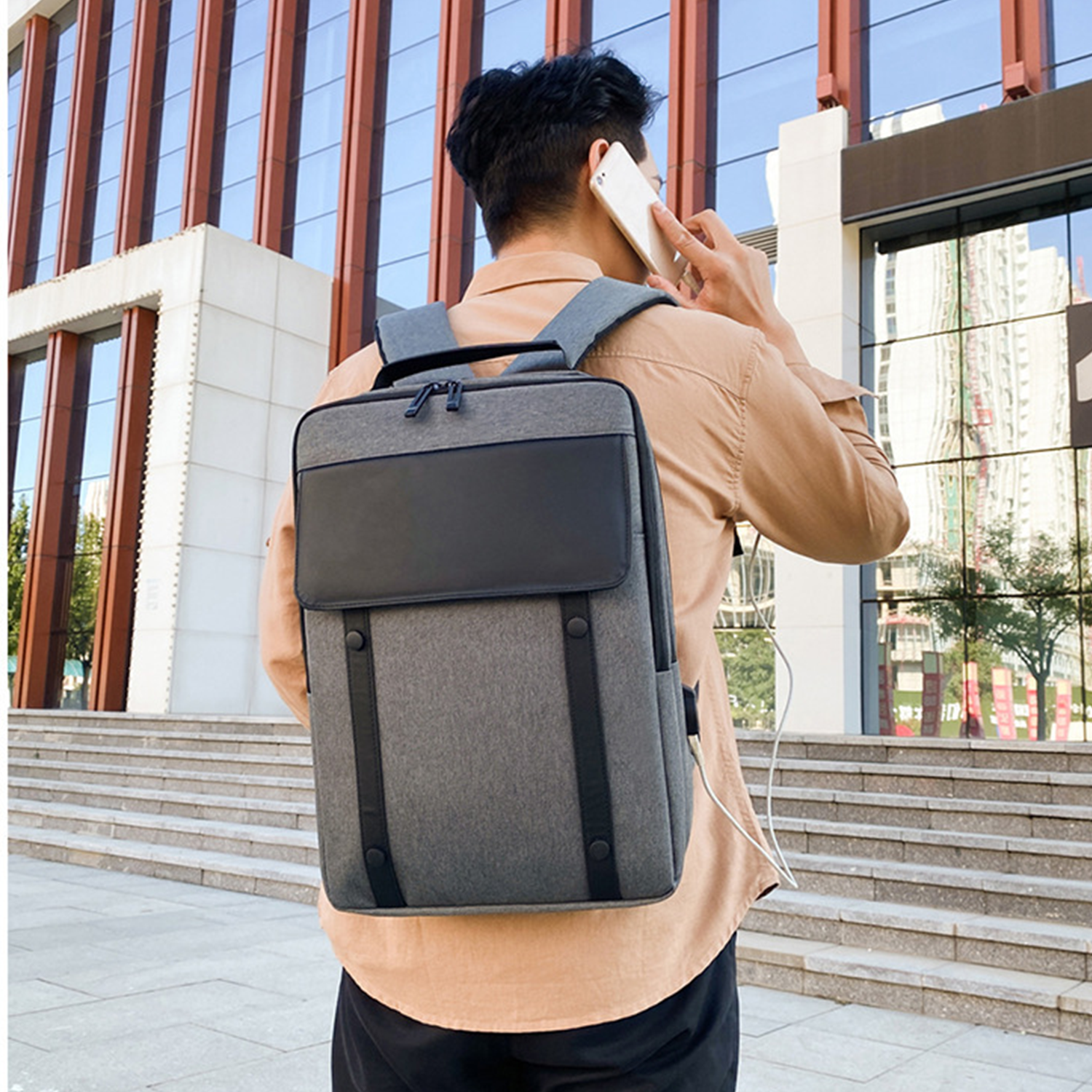 Nylon Water-Resistant Casual Backpack 5