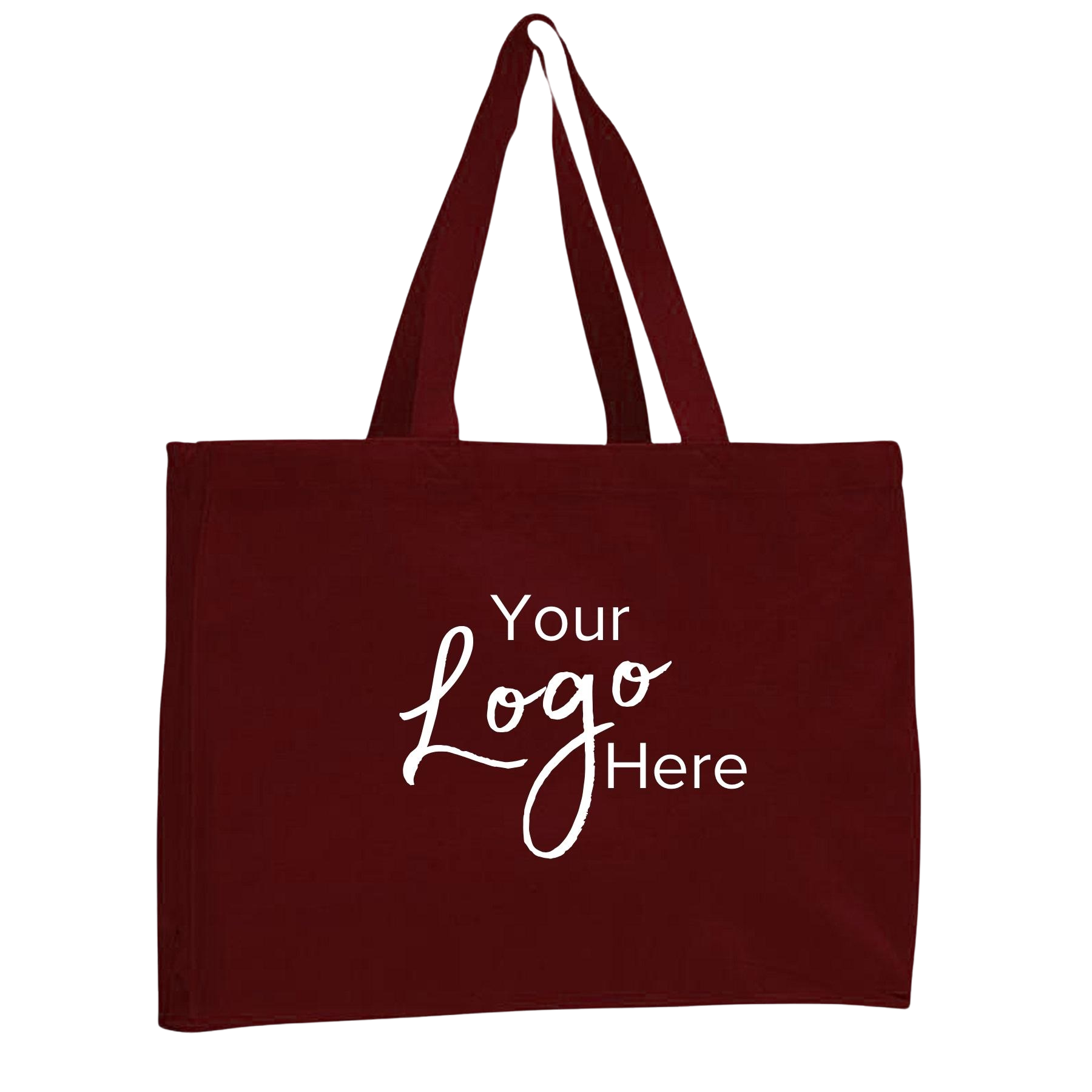 Canvas Tote Bag 15" W x 12" H with 4" Gusset, custom tote bag with logo imprint 2