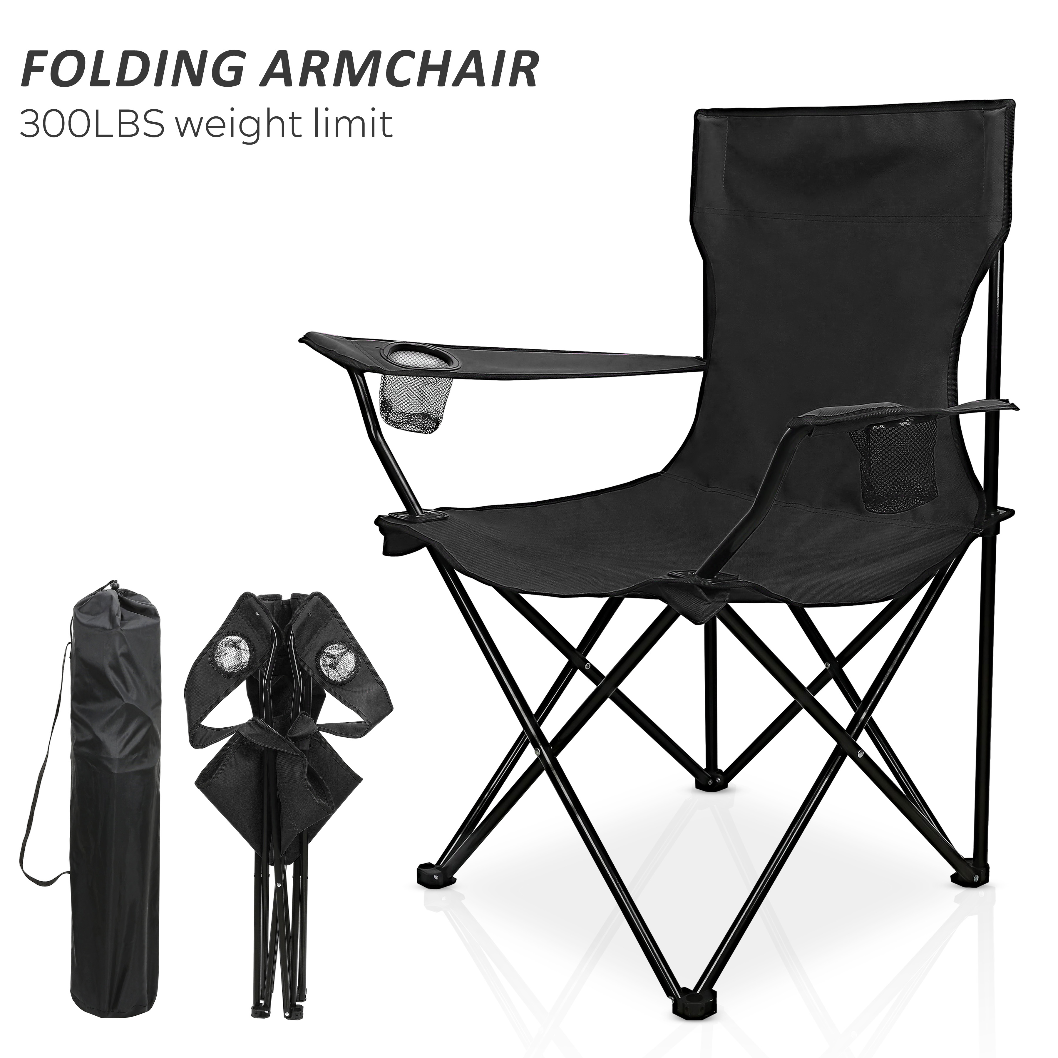 Premium Folding Chair W/ Net Cup Holder 7