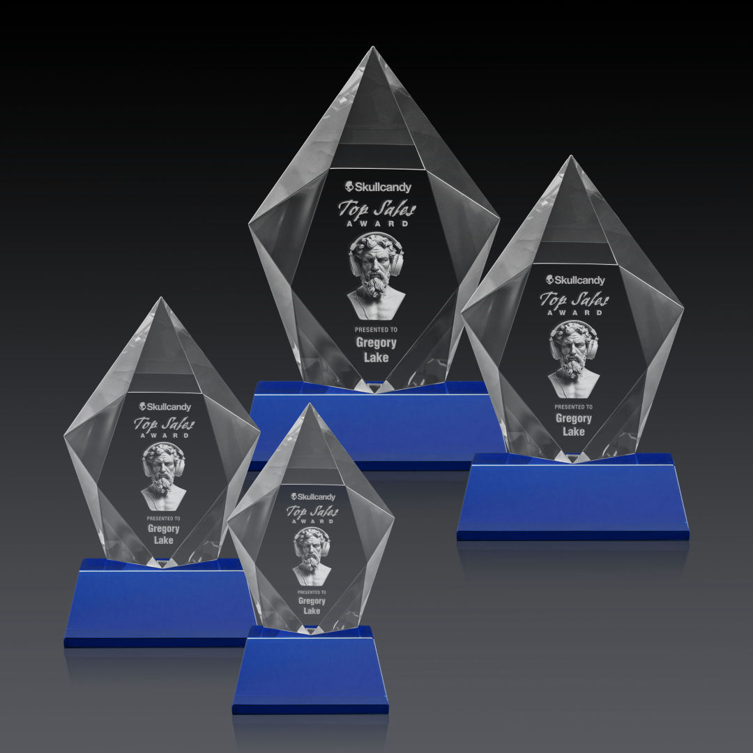 Devron 3D Award on Base - Blue