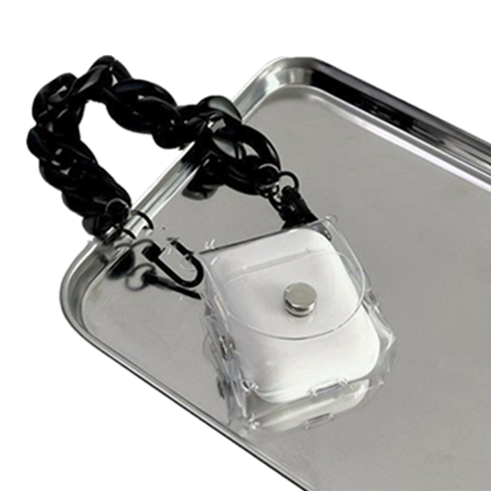 Chic Transparent Earphone Case w/Chain 5