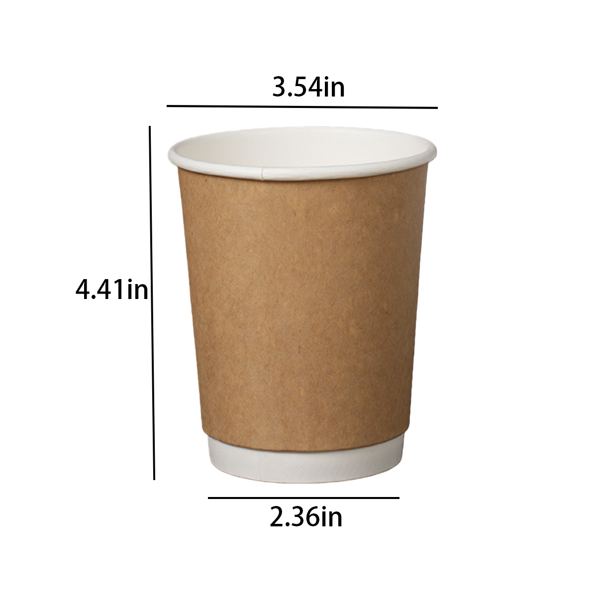 12oz Disposable Kraft Double-Wall Paper Cup 3