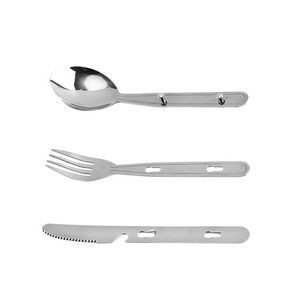 3 In 1 Stainless Steel Flatware Knife Fork Spoon Set With Clear Pouch 9
