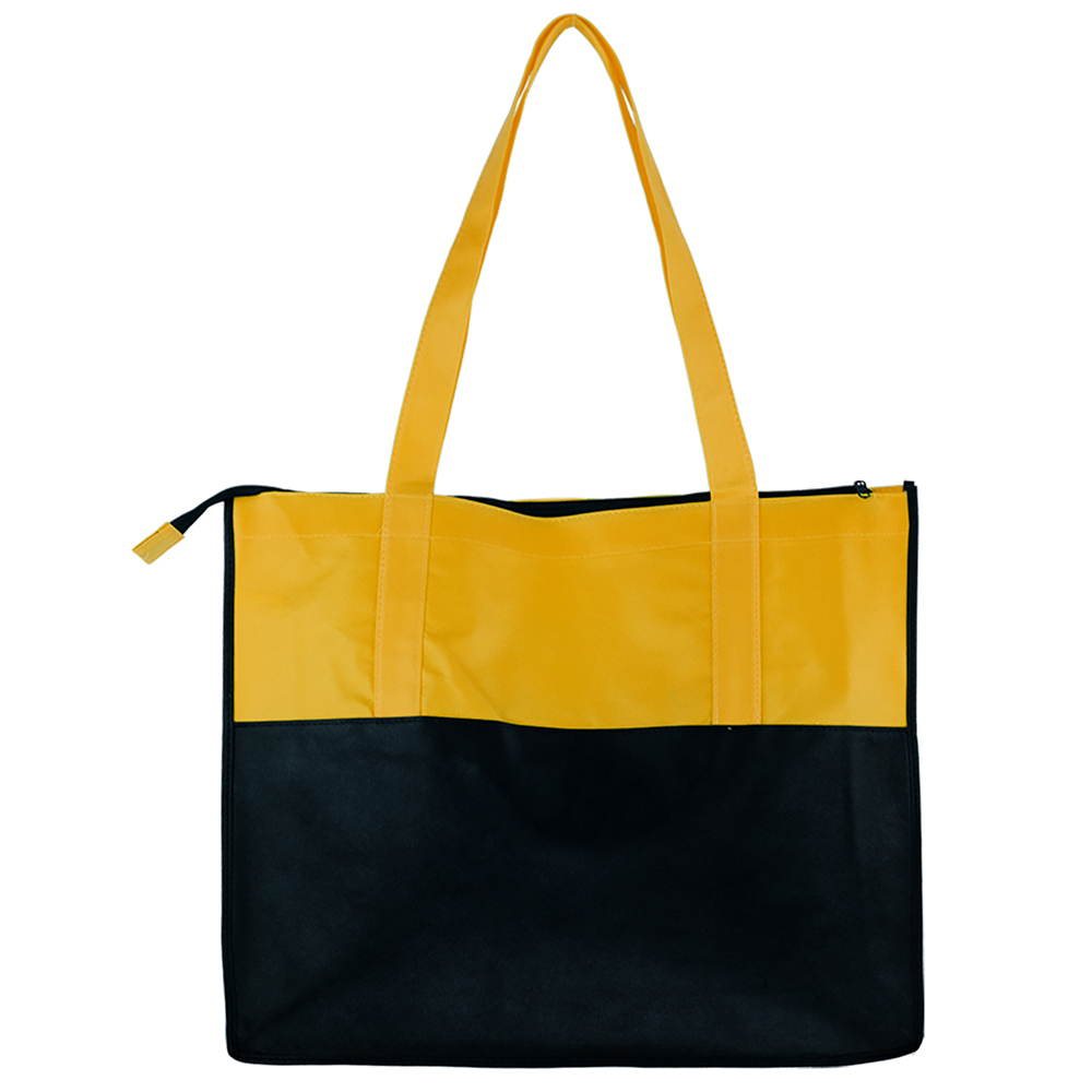 Barcelona Two-Toned Zippered Tote Bag 3