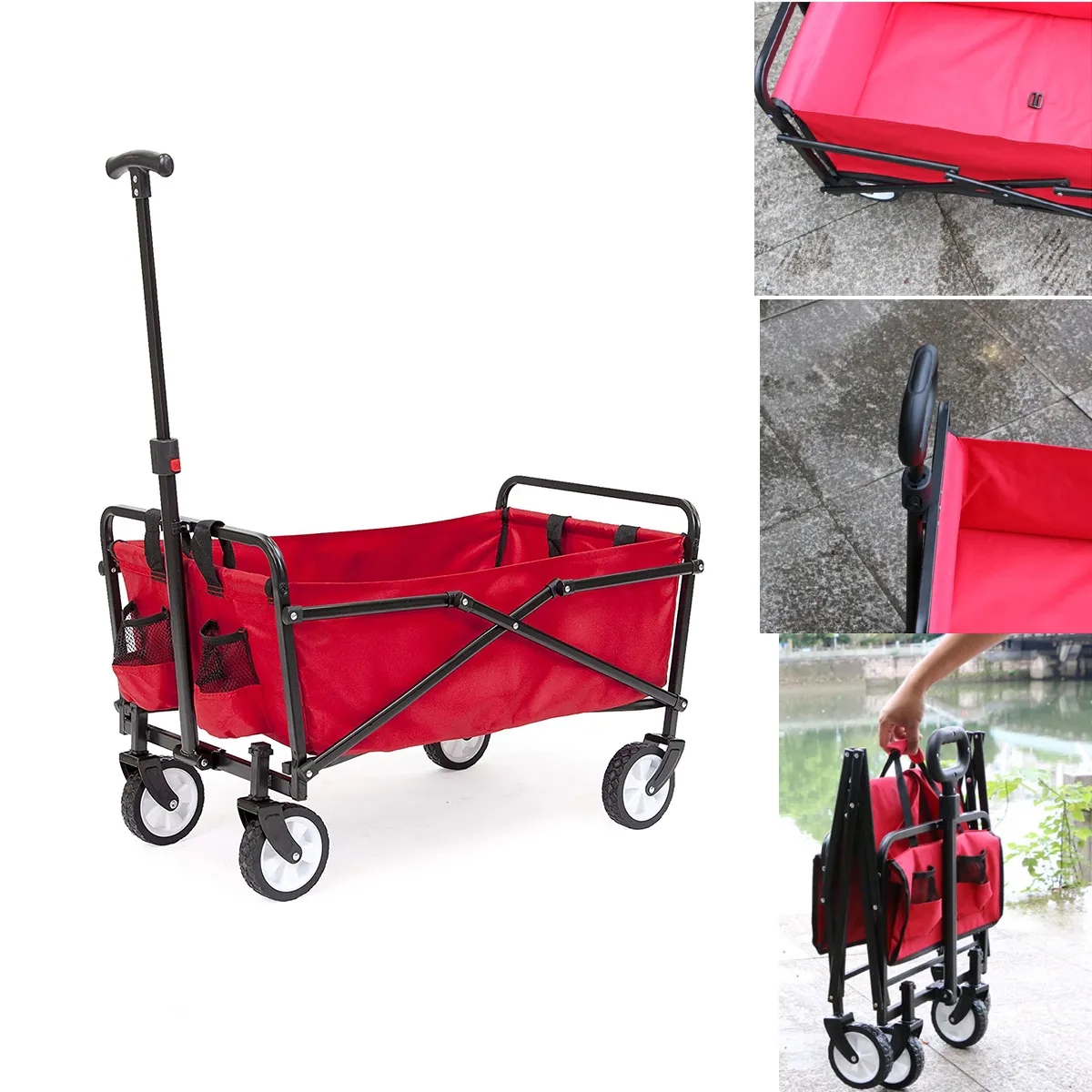 Heavy Duty Beach Grocery Cart Camping Outdoor Utility Wagon 3