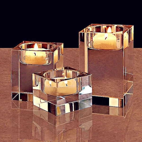 Square Crystal Candle Holder 2