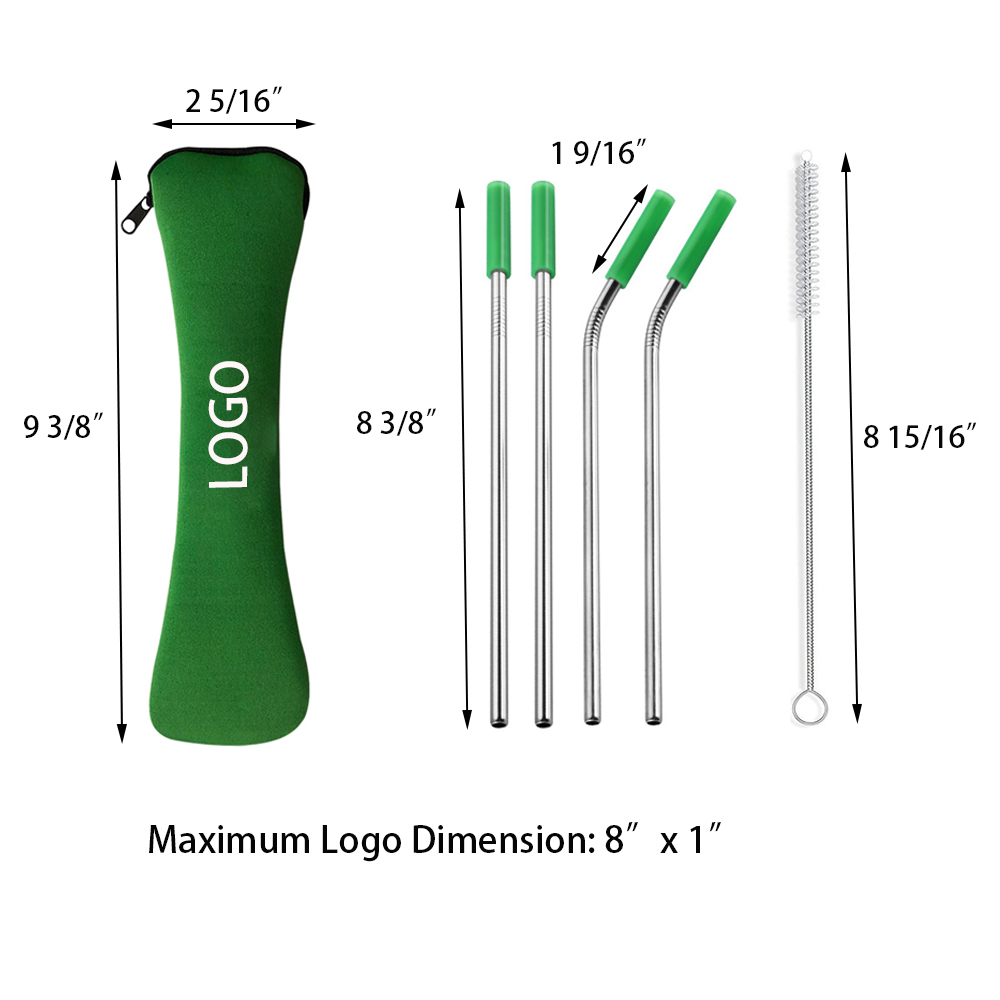 Stainless Steel Straw Set With Brush 5