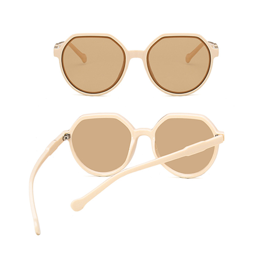 Polygonal retro tawney sunglasses 5