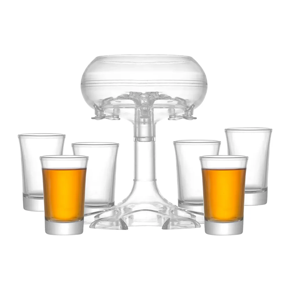 Shot Dispenser and Drinking Glass Set 4