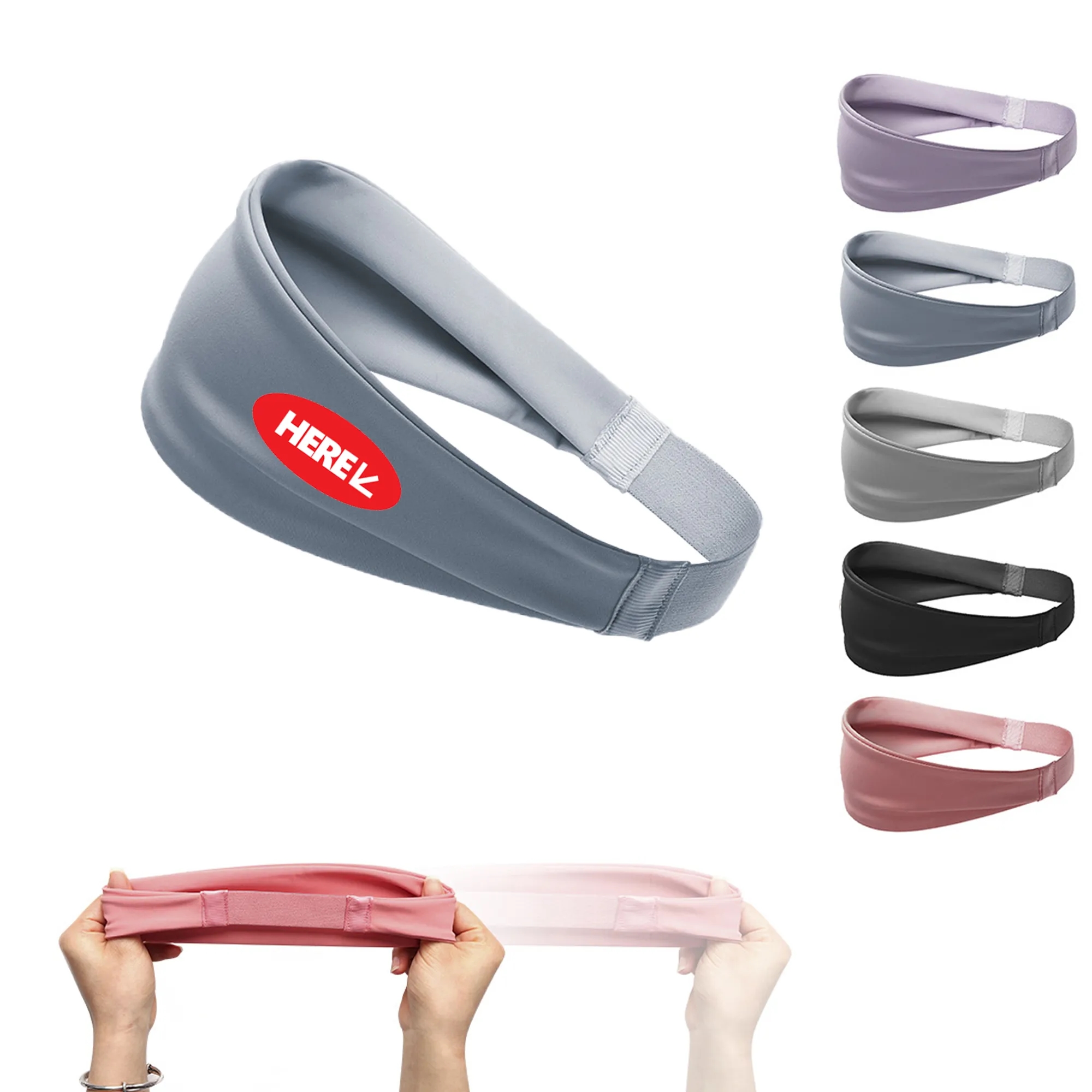 Wide Elastic Sports Headband 3