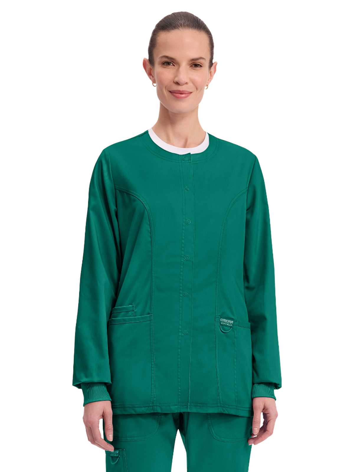 Cherokee - Workwear Revolution - Women's 3-Pocket Snap Front Jacket 36