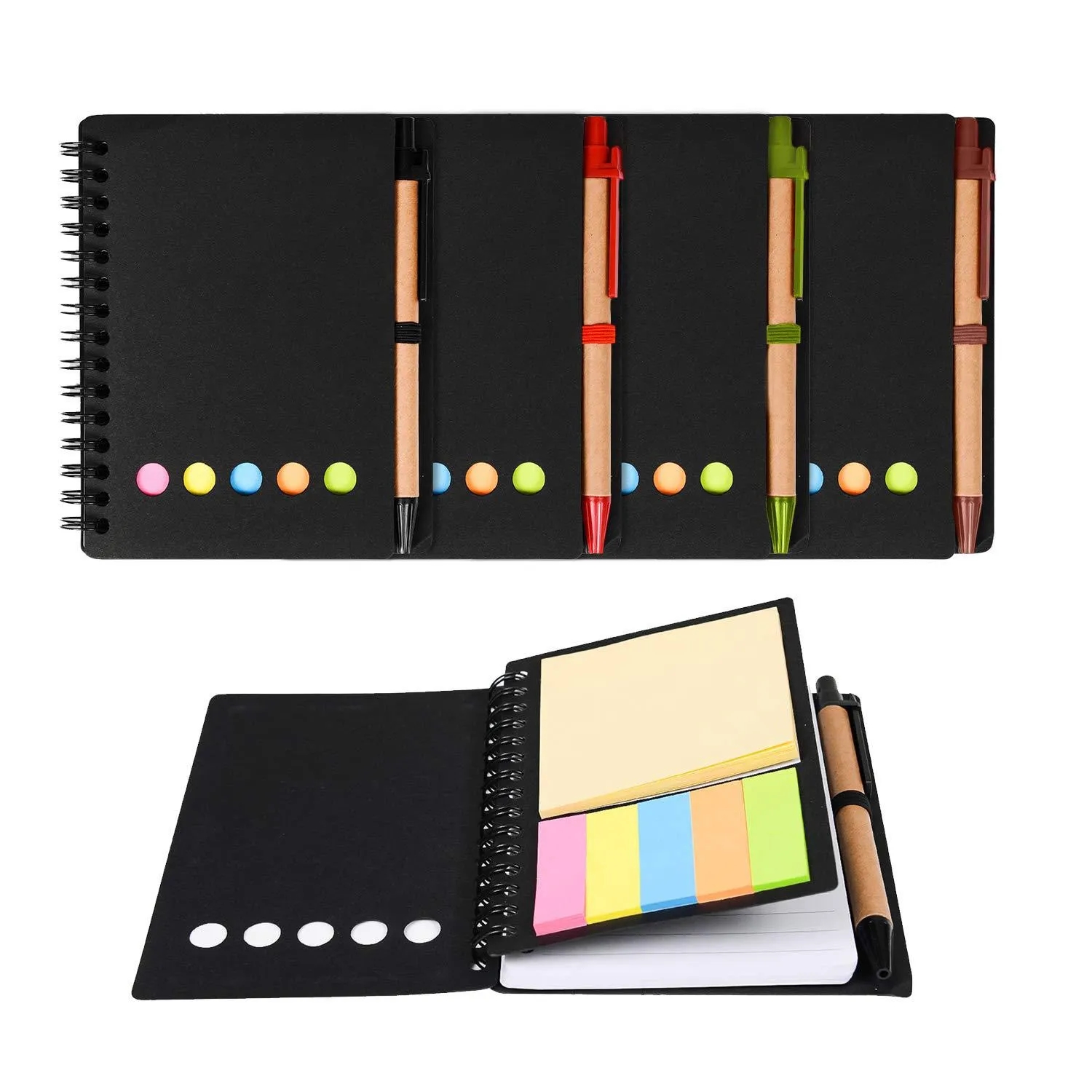 Custom Coil Book with Sticky Notes and Loose-leaf 4
