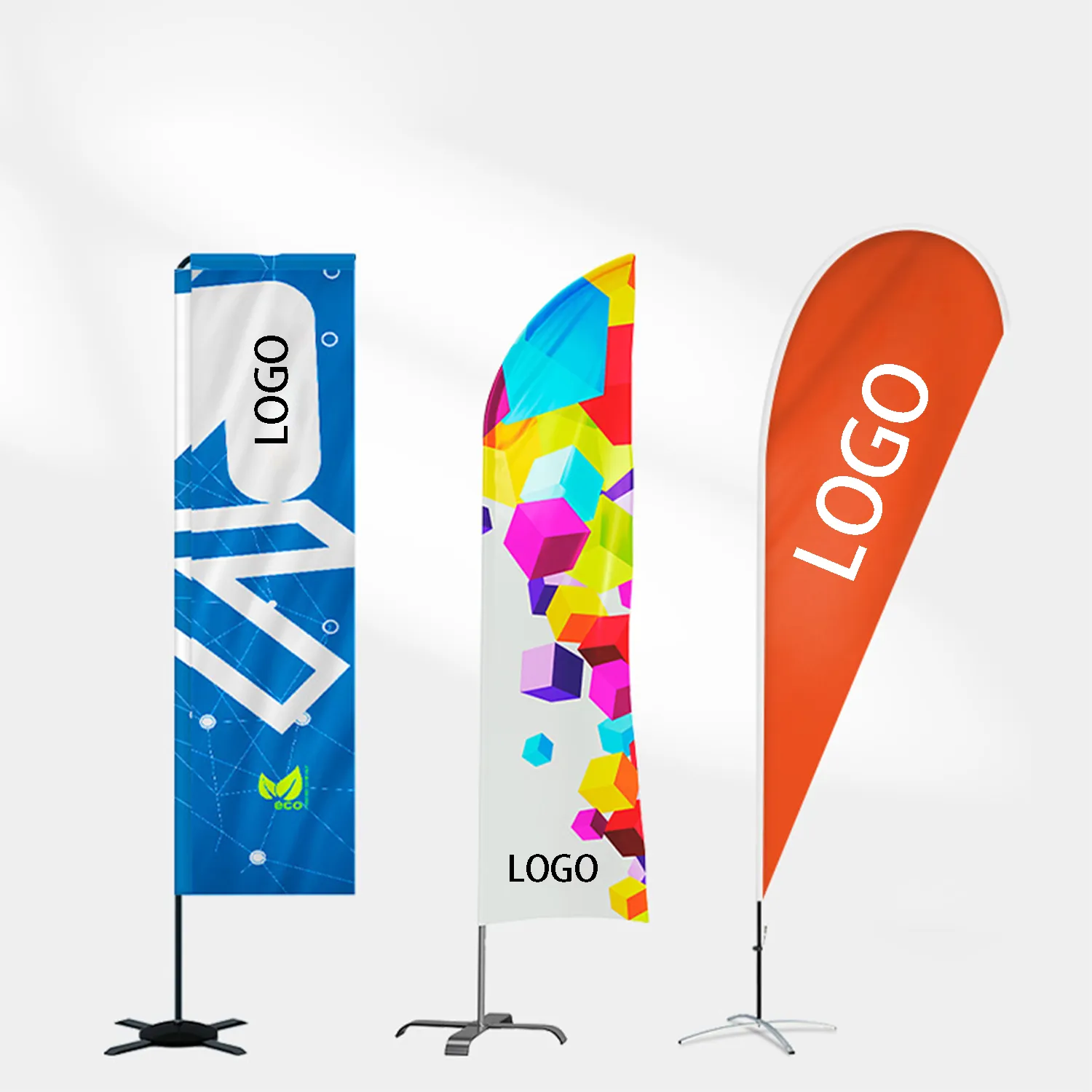 Advertising the outdoor waterflood base beach flag 7