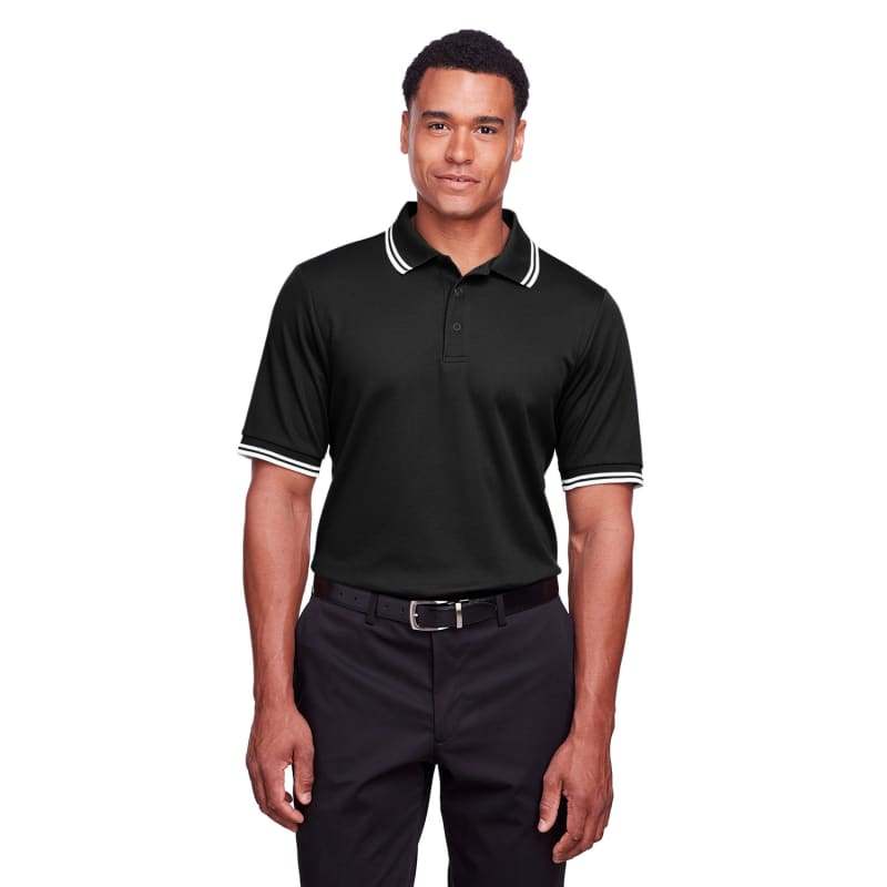 Devon & Jones Men's CrownLux Performance™ Plaited Tipped Polo 5