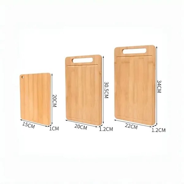Bamboo Cutting Board Set with Handles 5