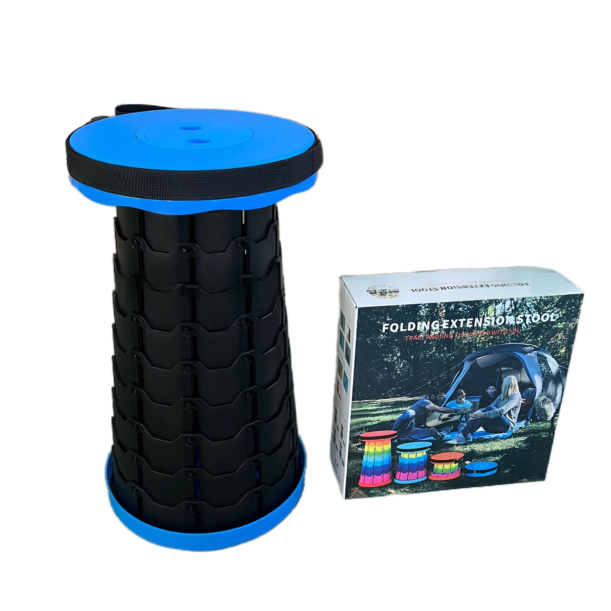 Portable Rainbow Telescopic Folding Stool For Outdoor 5