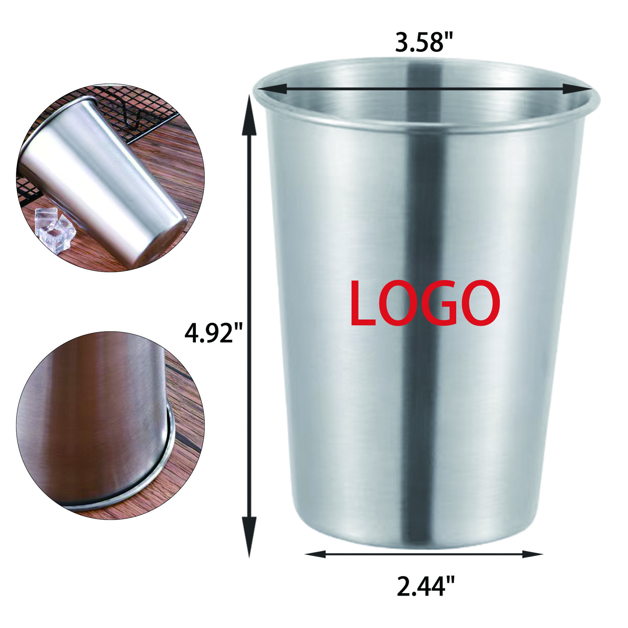Full Color 17oz Shatterproof Stainless Steel Cup 2
