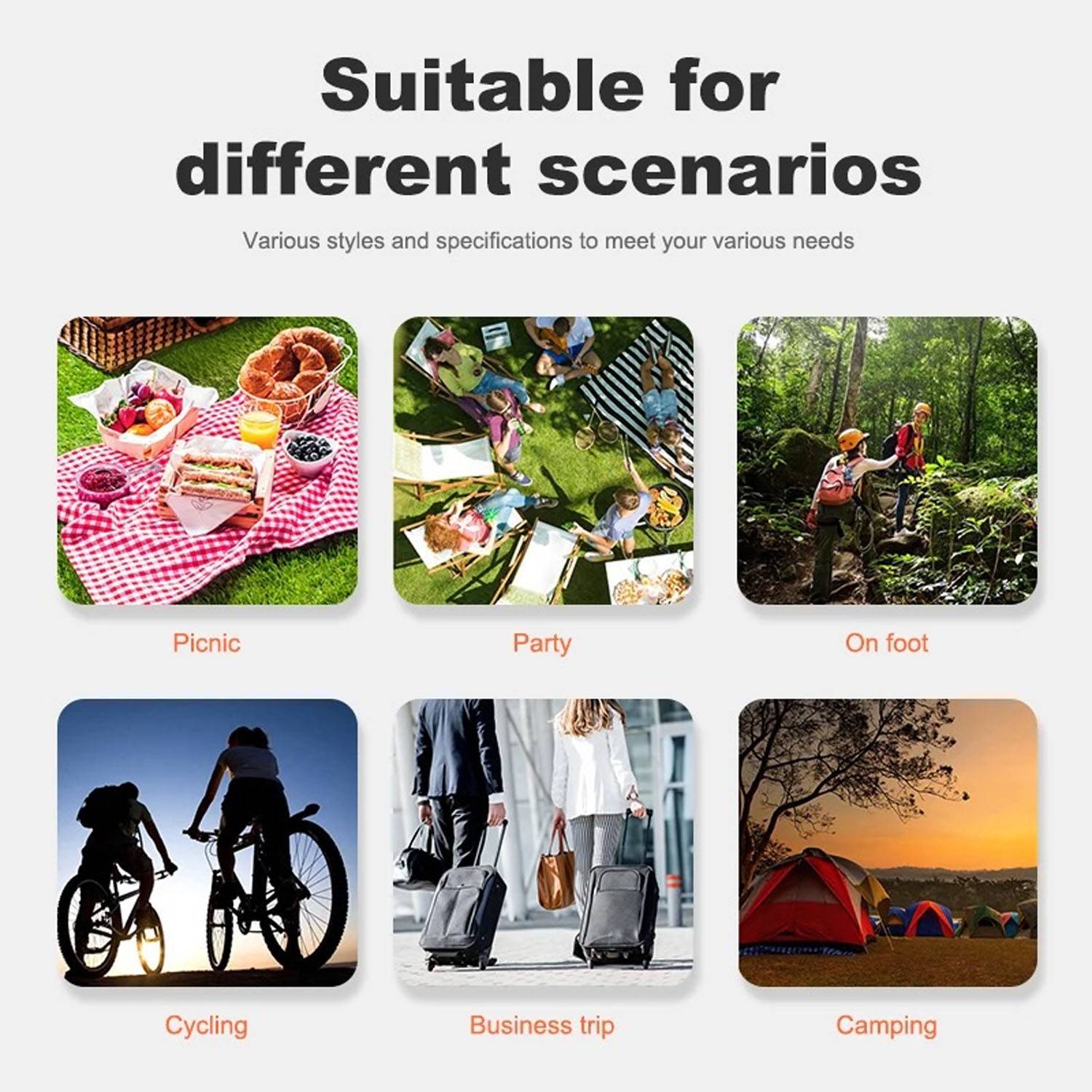 Travel 6 Pieces Reusable Bamboo With Pouch and a Carabiner 5
