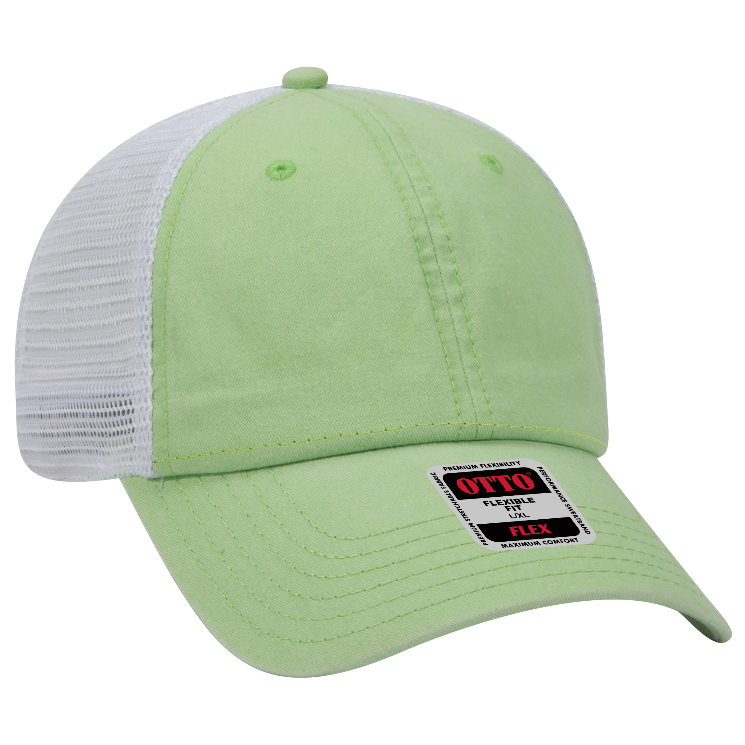OTTO CAP® OTTO FLEX® Fitted 6 Panel Low Profile Mesh Back Trucker Hat 18