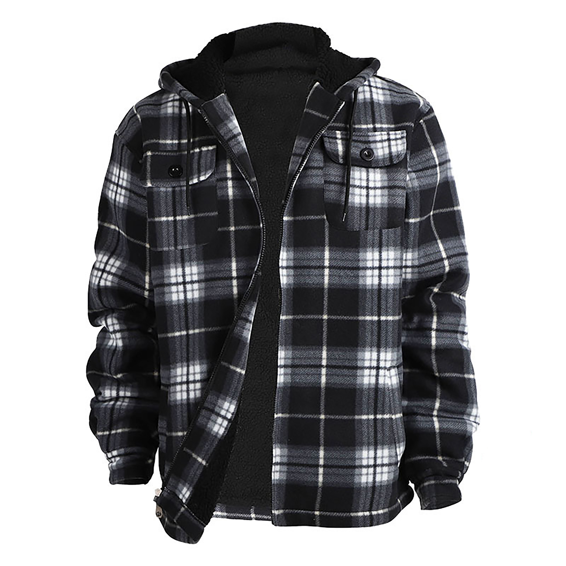 Thick Flannel Plaid Jacket 7